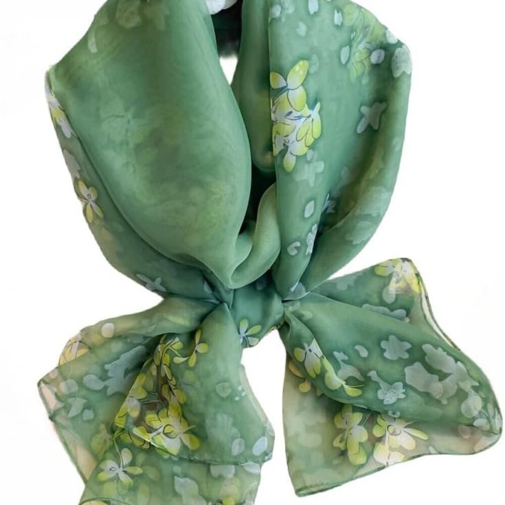 Silk Feeling Scarf For Women Lightweight Large Fashion Scarves Shawls Elegant Ca